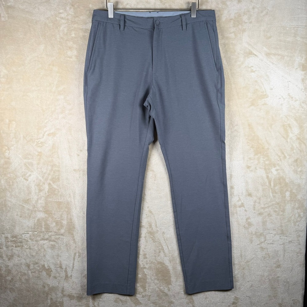 FootJoy Mens Performance Golf Pants Dark Gray 35x32 Stretch Flat Front Trousers